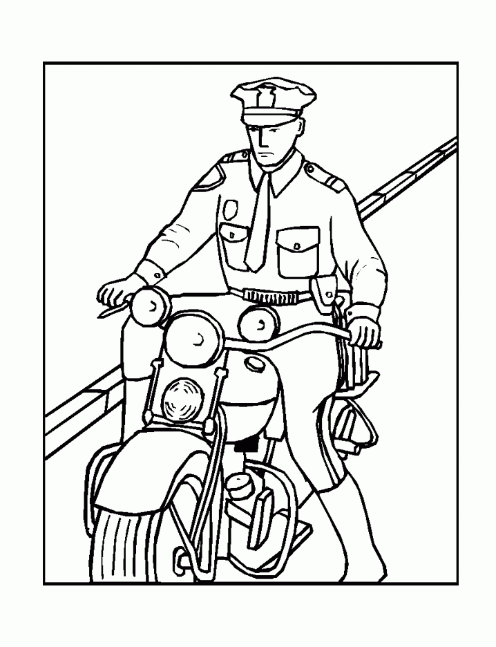Plansa de colorat cu Motocicleta 4 27
